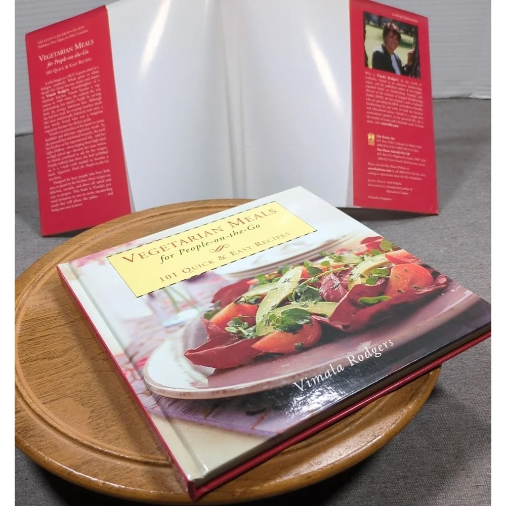 2002 Vegetarian Meals‎ For People On The Go by Vimala Rodgers VTG HC 101 Recipes